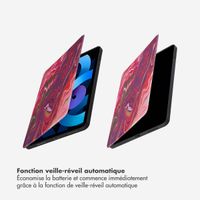 Selencia Coque tablette Vivid Apple iPad Air 11 pouces (2026) M4 / (2025) M3 / (2024) M2 / Air 5 (2022) / Air 4 (2020) - Marble Plum