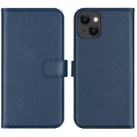 Selencia Étui portefeuille en cuir véritable Apple iPhone 13 - Bleu
