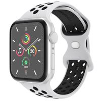 imoshion Bracelet Sport⁺ en silicone Apple Watch | 38/40/41/42 mm - Taille S/M - White / Black