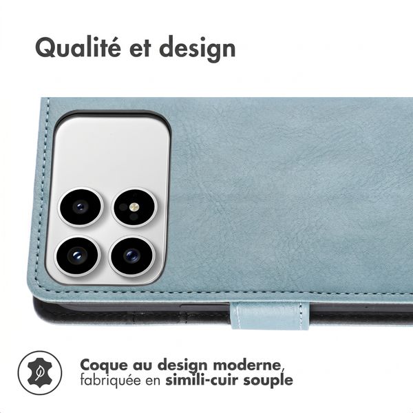 imoshion Étui de télephone portefeuille de luxe Xiaomi Poco F8 Pro - Bleu clair