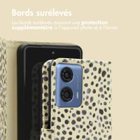 imoshion Étui de télephone portefeuille Design Motorola Moto G04 / G24 - Black And White Dots