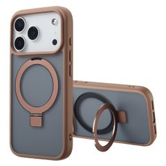 Accezz Coque Ring Stand avec MagSafe Apple iPhone 17 Pro - Marron