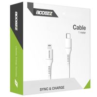 Accezz Câble Lightning vers USB-C - Certifié MFi - 1 mètre - Noir