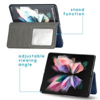 imoshion Étui de télephone portefeuille de luxe Samsung Galaxy Z Fold3 - Zwart - Bleu foncé