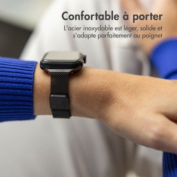 imoshion Bracelet slim Milanese Apple Watch | 38/40/41/42 mm - Noir