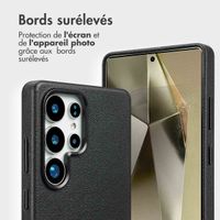 Accezz Étui de télephone portefeuille en cuir 2-en-1 avec MagSafe Samsung Galaxy S25 Ultra - Onyx Black
