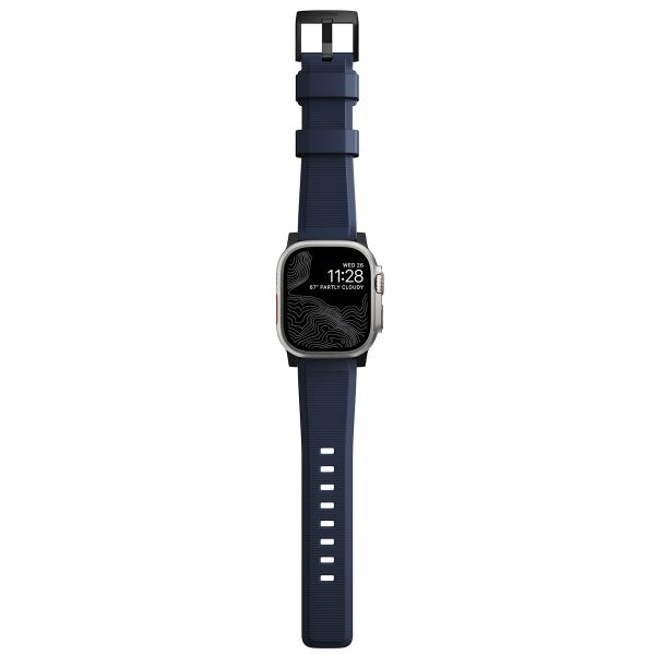 Nomad Bracelet robuste FKM Apple Watch | 44/45/46/49 mm - Noir / Bleu