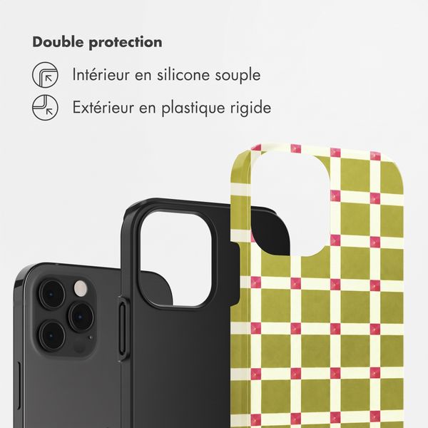 Selencia Coque arrière Vivid Apple iPhone 12 - Check This Olive