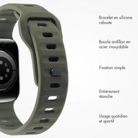 imoshion Bracelet Active Sport en silicone Apple Watch | 38/40/41/42 mm - Blackish Green