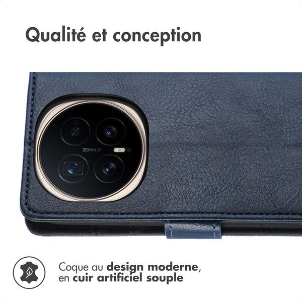 imoshion Étui de télephone portefeuille de luxe Honor Magic8 Pro - Bleu foncé
