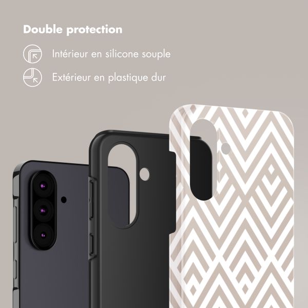 Selencia Coque arrière Vivid Samsung Galaxy A36 / A56 - Beige Zigzag