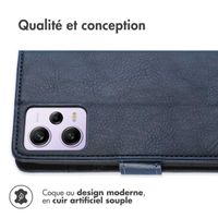 imoshion Étui de télephone portefeuille de luxe Xiaomi Redmi Note 12 Pro (5G) - Bleu foncé