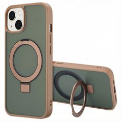 Accezz Coque Ring Stand avec MagSafe Apple iPhone 14 - Marron