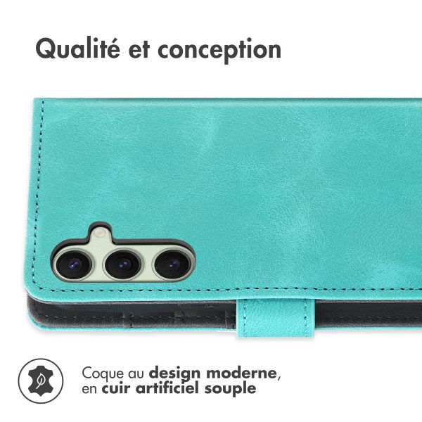 imoshion Etui de télephone portefeuille avec cordon Samsung Galaxy S25 / S24 - Turquoise