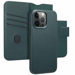 Accezz Étui de télephone portefeuille en cuir 2-en-1 avec MagSafe Apple iPhone 15 Pro Max - Cedar Green