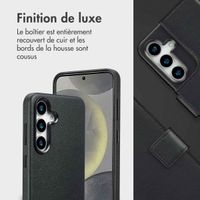 Accezz Étui de télephone portefeuille en cuir 2-en-1 avec MagSafe Samsung Galaxy S25 - Onyx Black