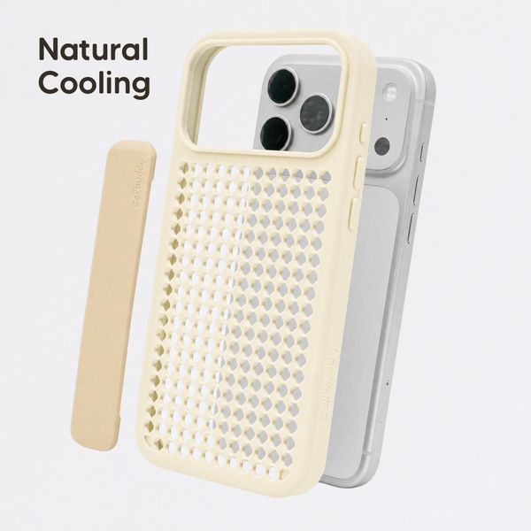 Callbuddy Coque avec strap Apple iPhone 17 Pro Max - Sand Glow