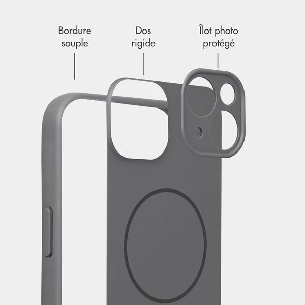 Accezz Coque Grip avec MagSafe Apple iPhone 13 - Gris
