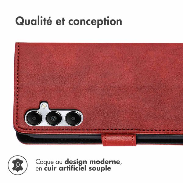 imoshion Étui de télephone portefeuille de luxe Samsung Galaxy A35 - Rouge