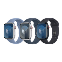 Apple 3 Pack Bracelet Sport pour Apple Watch | 44/45/46/49 mm - Taille S/M - Winter Blue/ Storm Blue/ Midnight