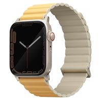Uniq Bracelet Revix Premium Edition réversible Apple Watch | 44/45/46/49 mm - Canary Yellow / Ivory
