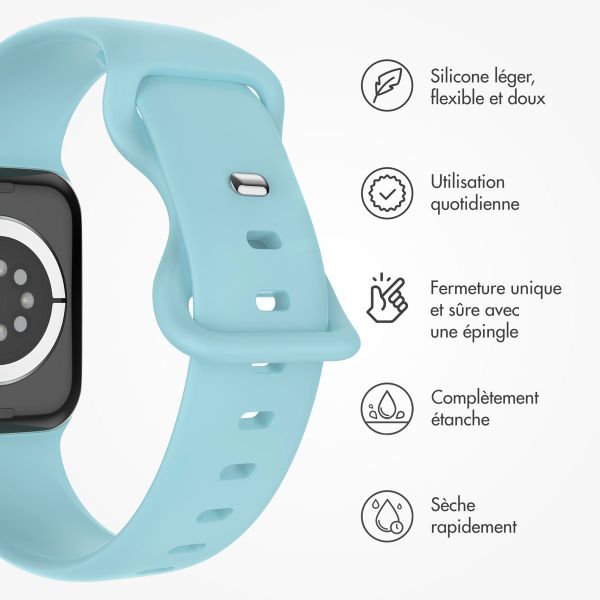 imoshion Bracelet en silicone⁺ Apple Watch | 44/45/46/49 mm - Taille M/L - Sapphire Blue