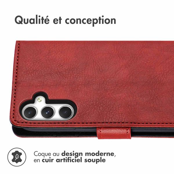 imoshion Étui de télephone portefeuille de luxe Samsung Galaxy A25 (5G) - Rouge