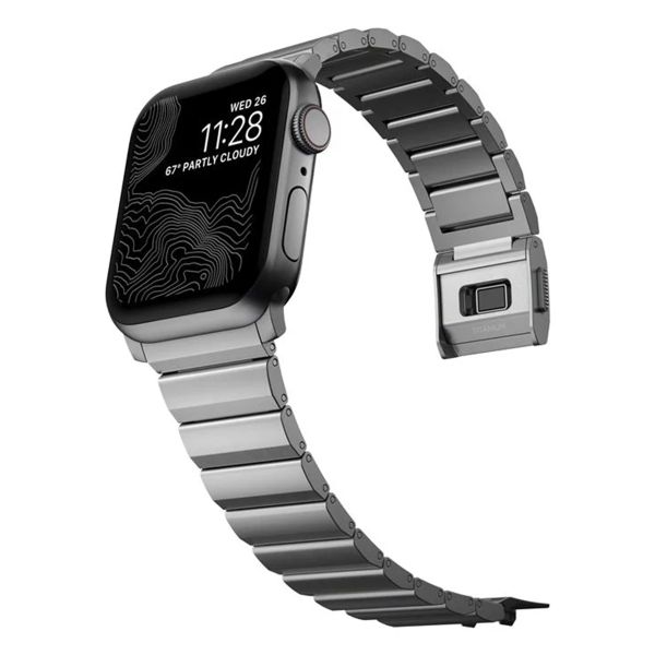 Nomad Bracelet à maillons en titane Apple Watch | 44/45/46/49 mm - Silver