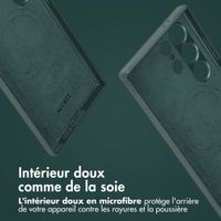 Accezz Étui de télephone portefeuille en cuir 2-en-1 avec MagSafe Samsung Galaxy S24 Ultra - Cedar Green