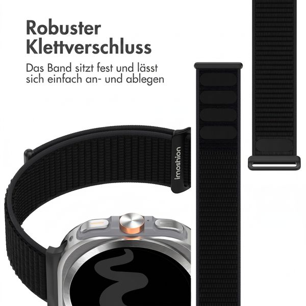 imoshion Bracelet en nylon Samsung Galaxy Watch Ultra 2 (2026) / Ultra (2024/2025) - Noir