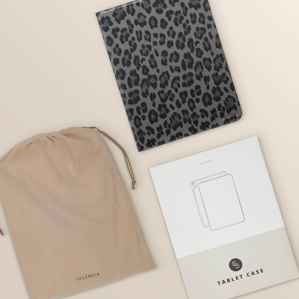 Selencia Coque tablette Sabi avec imprimé léopard Apple iPad Air 11 pouces (2026) M4 / (2025) M3 / (2024) M2 / Air 5 (2022) / Air 4 (2020) - Midnight Black