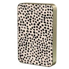 Burga Powerbank magnétique 5 000 mAh - MagSafe et Qi2 - Latte aux amandes / Or