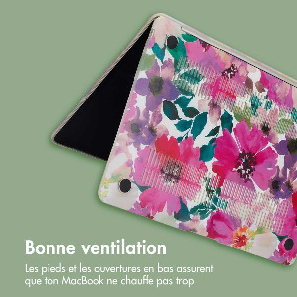 imoshion Coque Design Laptop Apple MacBook Pro 16 pouces (2021 / 2023 M3 / 2024 M4 / 2026 M5) - Floral Water Color