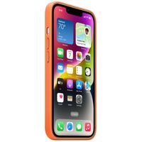 Apple Coque Leather MagSafe Apple iPhone 14 - Orange