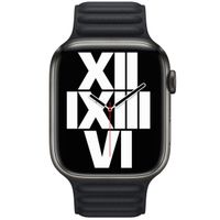 Apple Bracelet Leather Link Apple Watch | 44/45/46/49 mm - Taille M/L - Ink