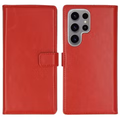 Selencia Étui portefeuille en cuir véritable Samsung Galaxy S24 Ultra - Rouge