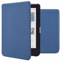 imoshion Étui de liseuse portefeuille Canvas Kobo Clara Colour / BW - Bleu foncé