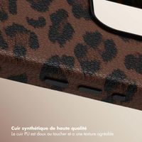 Selencia Coque Sabi imprimé panthère avec MagSafe Apple iPhone 15 Pro Max - Mocha Brown