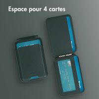 Accezz Portefeuille en cuir magnétique avec support - Compatible avec Apple Find My - Cedar Green