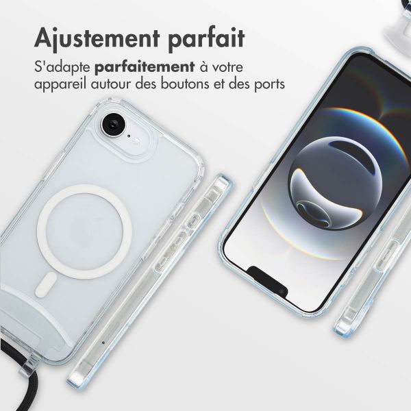 imoshion Coque MagSafe avec cordon amovible Apple iPhone 17e / 16e - Transparent