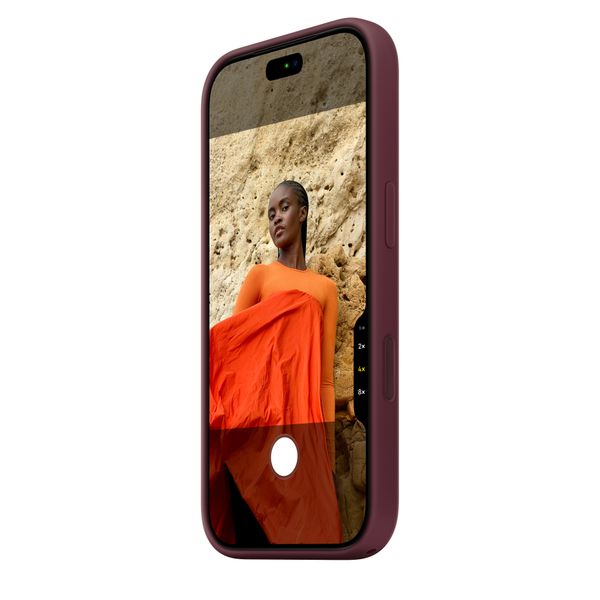 Apple Coque en silicone avec MagSafe Apple iPhone 18 Pro - Burgundy