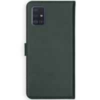 Selencia Étui portefeuille en cuir véritable Samsung Galaxy A51 - Vert