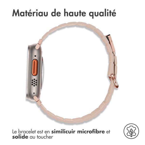 imoshion Bracelet en cuir magnétique Apple Watch | 44/45/46/49 mm - Beige