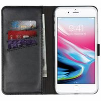 Selencia Étui portefeuille en cuir véritable Apple iPhone 8 Plus / 7 Plus - Noir