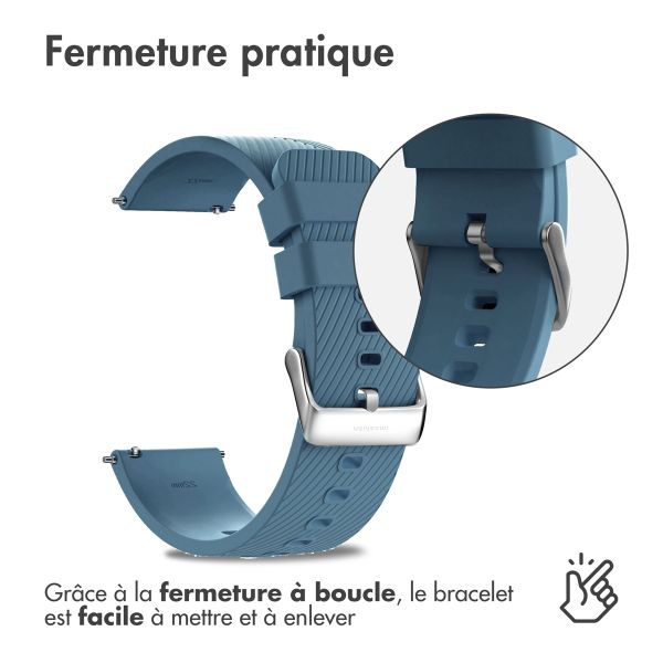 imoshion Bracelet en silicone flexible  - Connexion universelle 20 mm - Bleu