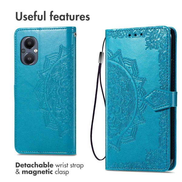 imoshion Etui de télephone Mandala Oppo Reno8 Lite - Turquoise