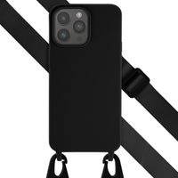 Selencia Coque silicone avec cordon amovible Apple iPhone 15 Pro Max - Noir