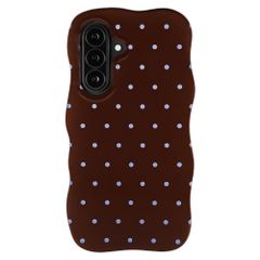 Selencia Coque arrière Vivid Wavy avec MagSafe Samsung Galaxy A37 (5G) - Happy Dots Chocolate