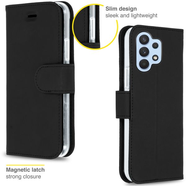 Accezz Étui de télephone Wallet Samsung Galaxy A32 (4G) - Noir