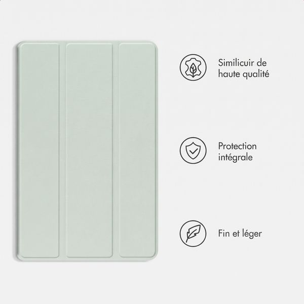 imoshion Coque tablette Trifold Samsung Galaxy Tab A11 Plus - Vert clair